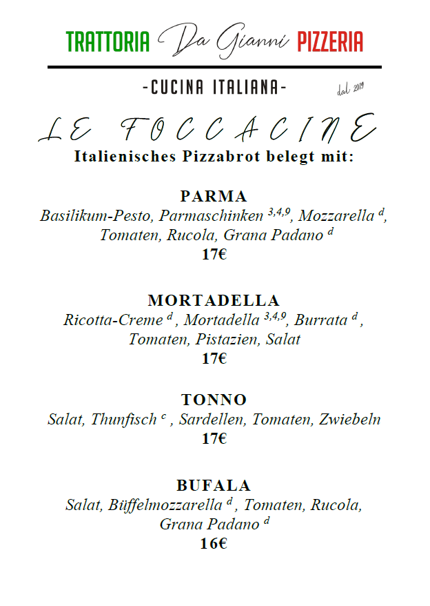 FOCACCINE
